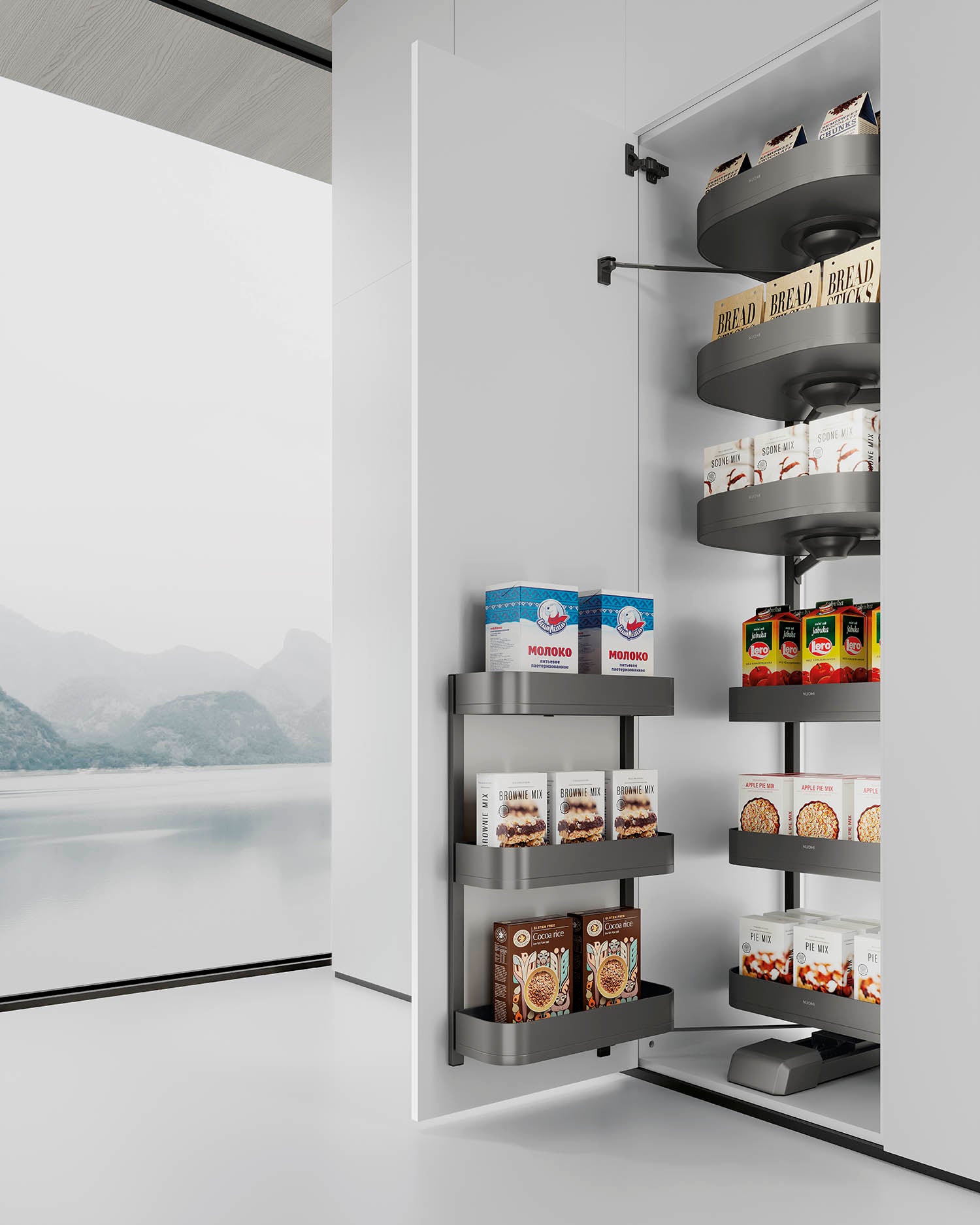 Encanto Series Rotatable Multifunctional Pantry