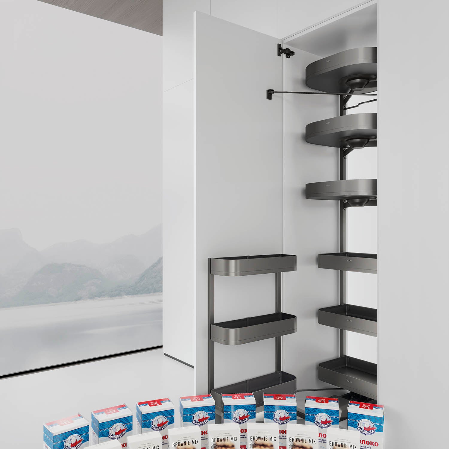 Encanto Series Rotatable Multifunctional Pantry