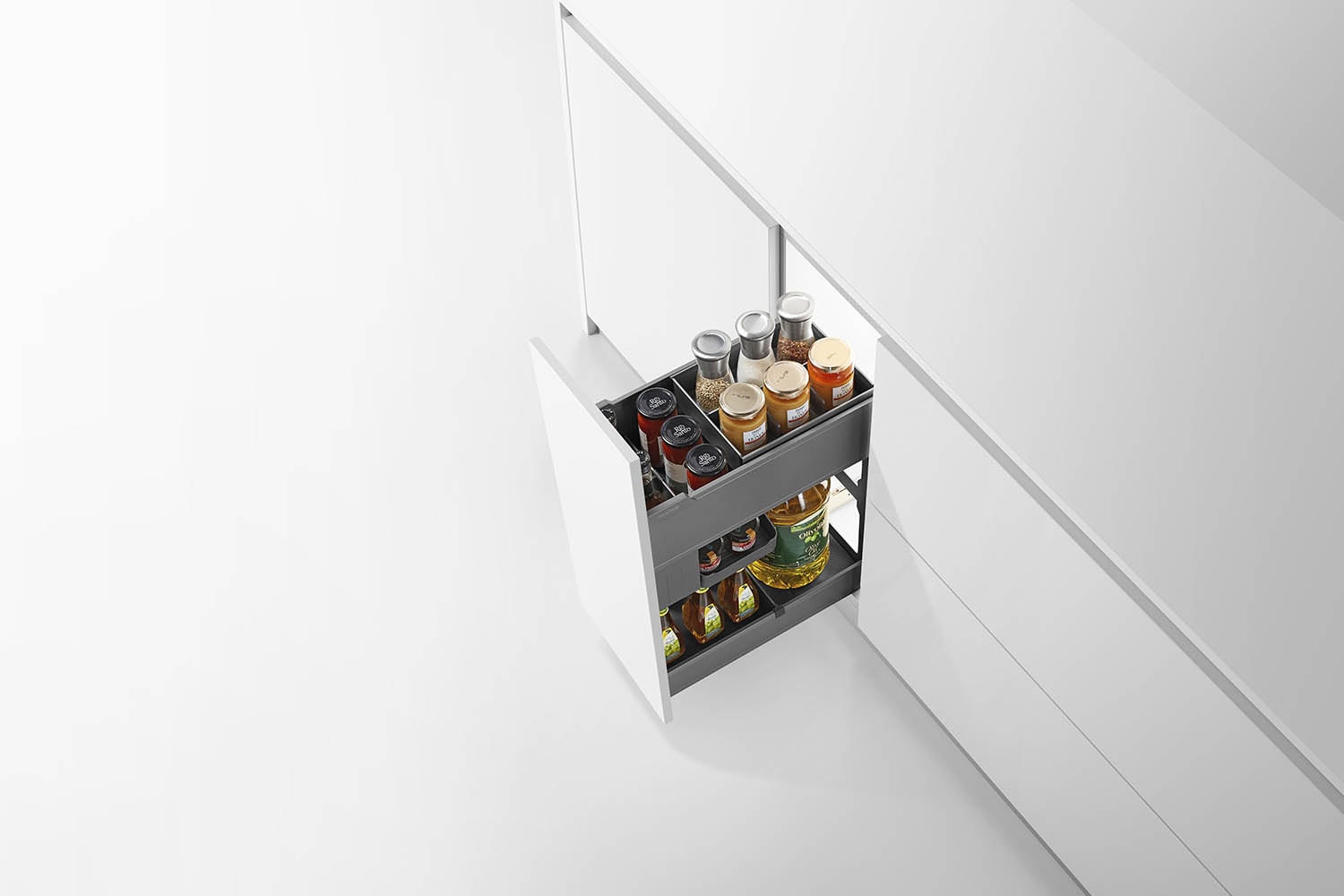 Encanto Series Pull-out Seasoning Basket With Slidable Drawer