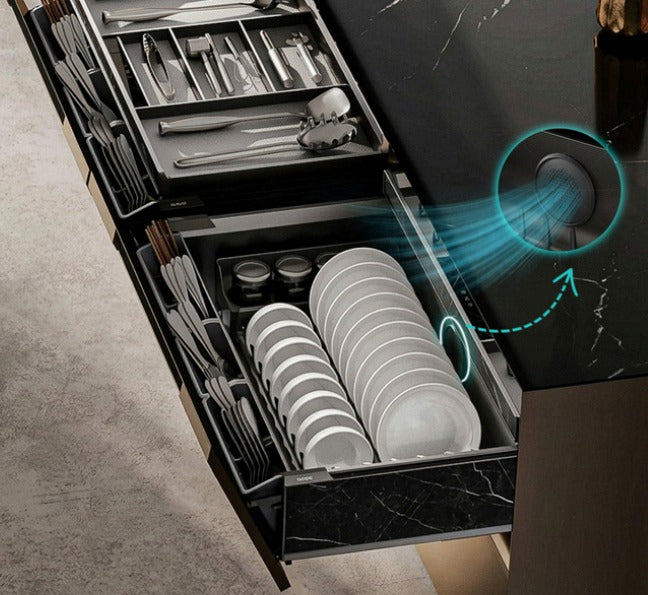 Multifunctional Basket With Cutlery Tray & Smart Sterilization